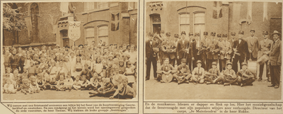 870749 Collage van 2 foto's betreffende het buurtfeest van de buurtvereniging Geertekerkhof en Omstreken te Utrecht, ...